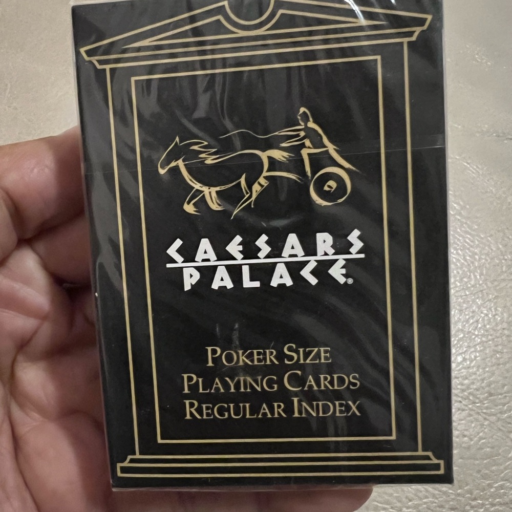 Caesars Palace Black Playing Cards